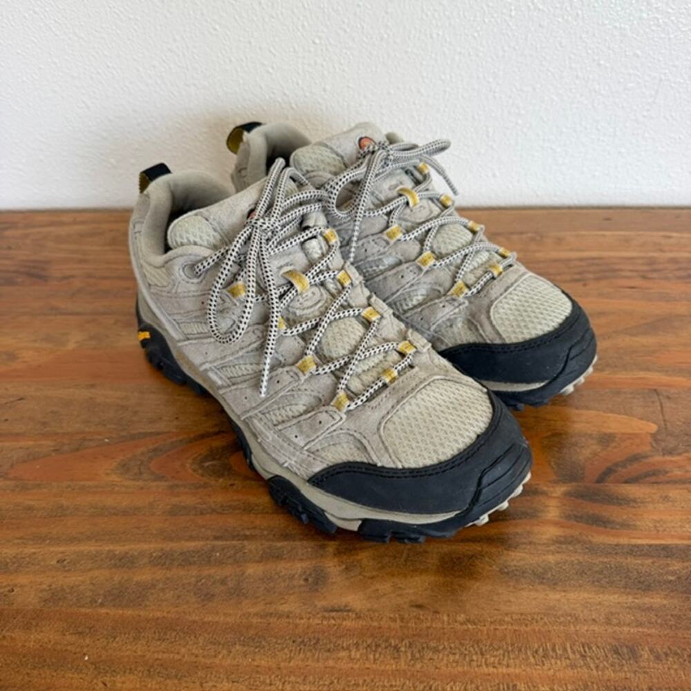 Merrell Taupe Moab 2 Waterproof Performance Hiking Outdoor Shoes - Women's 8